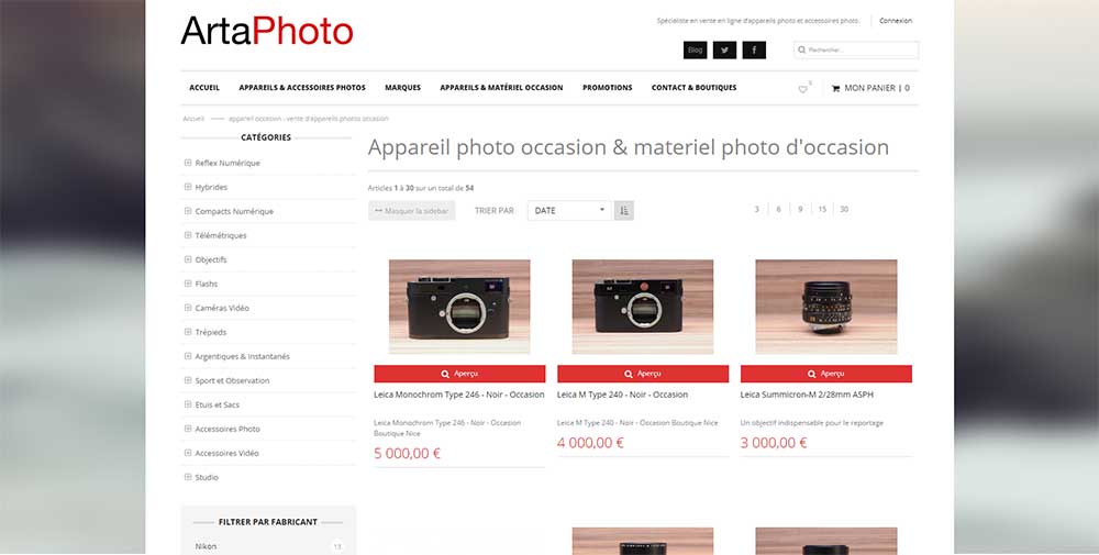 ArtaPhoto-appareil-photo-argentique Trouver un vendeur professionnel pour acheter son appareil photo argentique.
