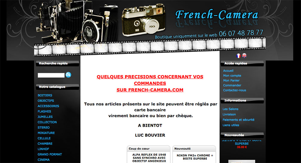 french camera vendeur pro photo argentique